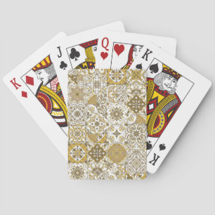 mediterrane Farbtöne/ Azulejo-Fliesen Spielkarten