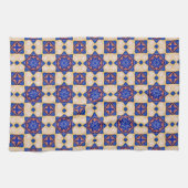 Mediterrane Fiesta - farbenfrohe Fliesenmuster Geschirrtuch (Horizontal)