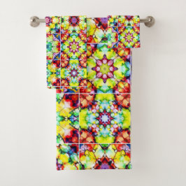 mediterrane Fliesen, alkoholfarbene Fliesen, Majol Badhandtuch Set