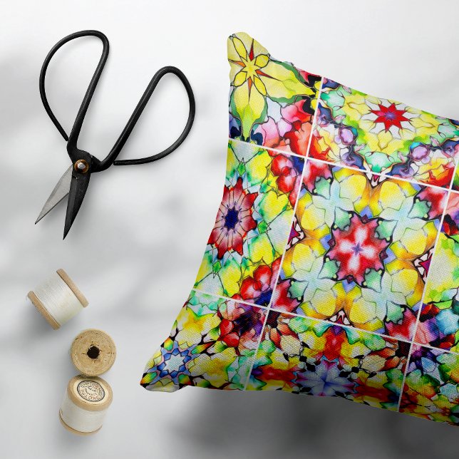 mediterrane Fliesen, alkoholfarbene Fliesen, Majol Dekokissen (Von Creator hochgeladen)