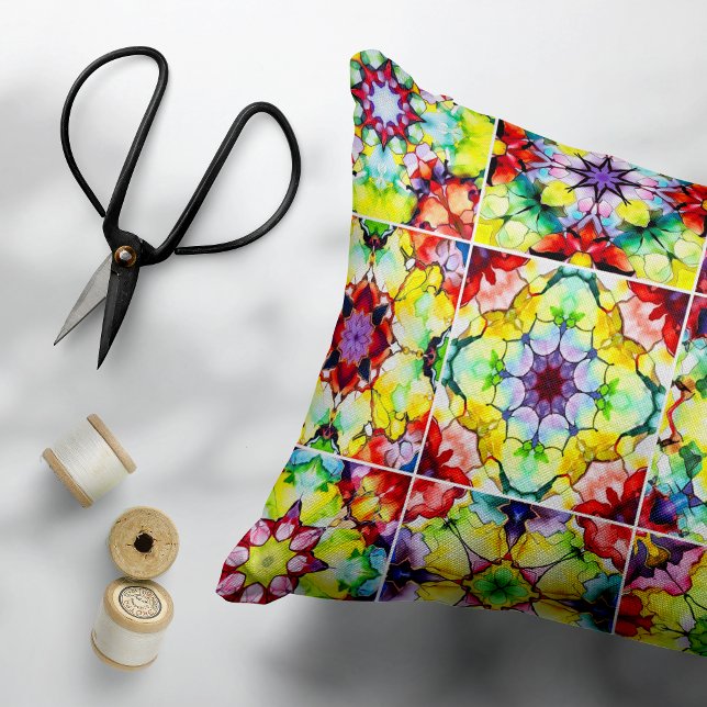 mediterrane Fliesen, alkoholfarbene Fliesen, Majol Dekokissen (Von Creator hochgeladen)