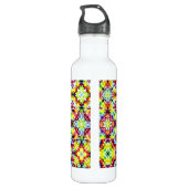 mediterrane Fliesen, alkoholfarbene Fliesen, Majol Edelstahlflasche (Rückseite)