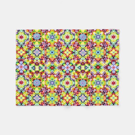 mediterrane Fliesen, alkoholfarbene Fliesen, Majol Fleecedecke (Vorderseite (Horizontal))