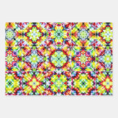 mediterrane Fliesen, alkoholfarbene Fliesen, Majol Geschenkpapier Set (Vorderseite 2)