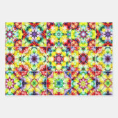 mediterrane Fliesen, alkoholfarbene Fliesen, Majol Geschenkpapier Set (Vorderseite)