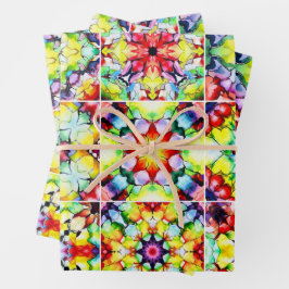 mediterrane Fliesen, alkoholfarbene Fliesen, Majol Geschenkpapier Set