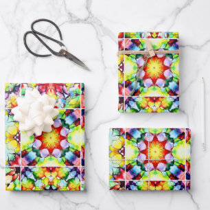 mediterrane Fliesen, alkoholfarbene Fliesen, Majol Geschenkpapier Set