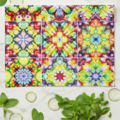 mediterrane Fliesen, alkoholfarbene Fliesen, Majol Geschirrtuch (Gefaltet)