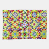 mediterrane Fliesen, alkoholfarbene Fliesen, Majol Geschirrtuch (Horizontal)