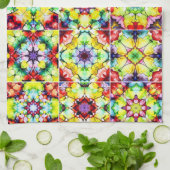 mediterrane Fliesen, alkoholfarbene Fliesen, Majol Geschirrtuch (Gefaltet)