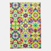 mediterrane Fliesen, alkoholfarbene Fliesen, Majol Geschirrtuch (Vertikal)