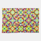 mediterrane Fliesen, alkoholfarbene Fliesen, Majol Geschirrtuch (Horizontal)