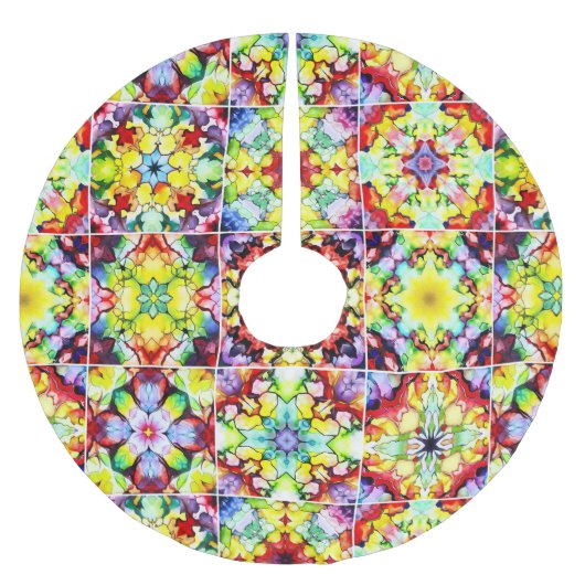 mediterrane Fliesen, alkoholfarbene Fliesen, Majol Polyester Weihnachtsbaumdecke (Vorderseite)