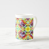 mediterrane Fliesen, alkoholfarbene Fliesen, Majol Porzellantasse (Vorderseite Rechts)