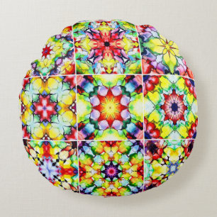 mediterrane Fliesen, alkoholfarbene Fliesen, Majol Rundes Kissen
