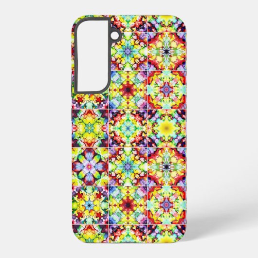 mediterrane Fliesen, alkoholfarbene Fliesen, Majol Samsung Galaxy Hülle (Rückseite)