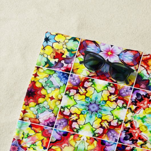 mediterrane Fliesen, alkoholfarbene Fliesen, Majol Strandtuch (Beispiel)