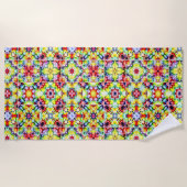 mediterrane Fliesen, alkoholfarbene Fliesen, Majol Strandtuch (Vorderseite)