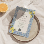 Mediterrane Fliesen Amalfi Capri Brautparty Einladung