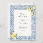 Mediterrane Fliesen Amalfi Capri Brautparty Einladung (Vorderseite)