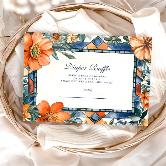 Mediterrane Fliesen Amalfi Capri Diapper Raffle Begleitkarte