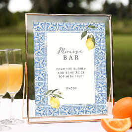 Mediterrane Fliesen Amalfi Capri Mimosa Bar Poster