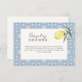 Mediterrane Fliesen Amalfi Küste Display Dusche Begleitkarte (Vorne/Hinten)