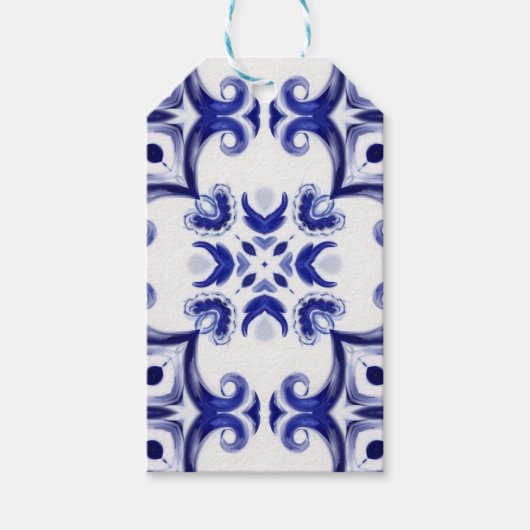 mediterrane Fliesen, Majolika, sizilianisch, Geschenkanhänger (Vorderseite)