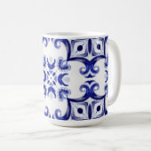 mediterrane Fliesen, Majolika, sizilianisch, Kaffeetasse (VorderseiteRechts)