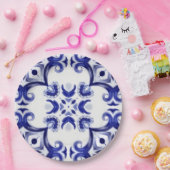 mediterrane Fliesen, Majolika, sizilianisch, Pappteller (Party)