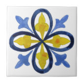 Mediterrane Fliesen, Majolika, sizilianischer    S Fliese (Vorderseite)