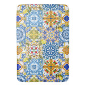 mediterrane Fliesen, Majolika, sizilianischer Stil Badematte (Vorderseite Vertikal)