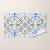 mediterrane Fliesen, Majolika, sizilianischer Stil Badhandtuch Set (Handtuch)