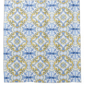 mediterrane Fliesen, Majolika, sizilianischer Stil Duschvorhang (Vorderseite)