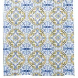 mediterrane Fliesen, Majolika, sizilianischer Stil Duschvorhang