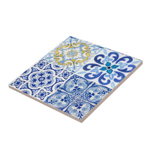 mediterrane Fliesen, Majolika, sizilianischer Stil Fliese