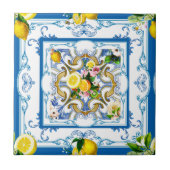 mediterrane Fliesen, Majolika, sizilianischer Stil Fliese (Vorderseite)