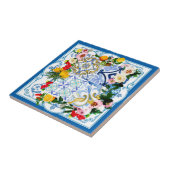 mediterrane Fliesen, Majolika, sizilianischer Stil Fliese (Seite)