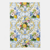 mediterrane Fliesen, Majolika, sizilianischer Stil Geschirrtuch (Vertikal)