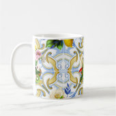 mediterrane Fliesen, Majolika, sizilianischer Stil Kaffeetasse (Links)