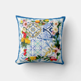 mediterrane Fliesen, Majolika, sizilianischer Stil Kissen