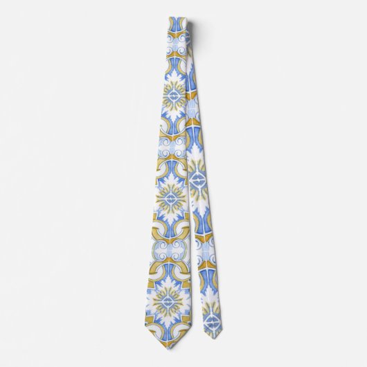mediterrane Fliesen, Majolika, sizilianischer Stil Krawatte (Vorderseite)