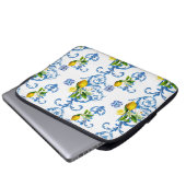 mediterrane Fliesen, Majolika, sizilianischer Stil Laptopschutzhülle (Vorne Knopf)