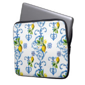 mediterrane Fliesen, Majolika, sizilianischer Stil Laptopschutzhülle (Vorderseite Links)