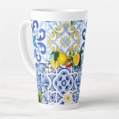 mediterrane Fliesen, Majolika, sizilianischer Stil Milchtasse (Linke Ecke)