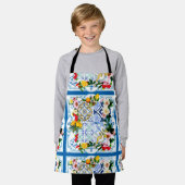 mediterrane Fliesen, Majolika, sizilianischer Stil Schürze (Getragen)