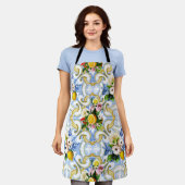 mediterrane Fliesen, Majolika, sizilianischer Stil Schürze (Getragen)