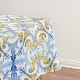 mediterrane Fliesen, Majolika, sizilianischer Stil Tischdecke