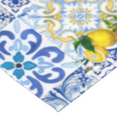 mediterrane Fliesen, Majolika, sizilianischer Stil Tischdecke (Schrägansicht)