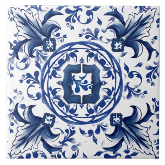 mediterrane Fliesen, sizilianische Fliesen, Majoli Fliese (Vorderseite)